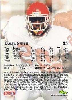 1994 Classic NFL Draft - Gold #35 Lamar Smith Back