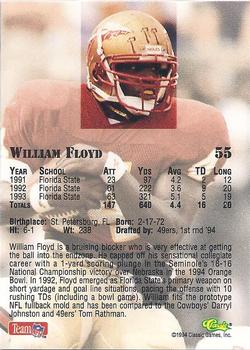 1994 Classic NFL Draft - Gold #55 William Floyd Back