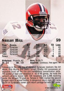 1994 Classic NFL Draft - Gold #59 Shelby Hill Back