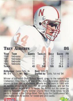 1994 Classic NFL Draft - Gold #86 Trev Alberts Back