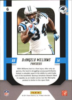 2011 Score - Complete Players End Zone #6 DeAngelo Williams Back