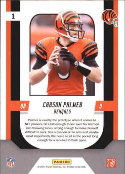 2011 Score - Complete Players Glossy #1 Carson Palmer Back
