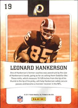 2011 Score - Hot Rookies #19 Leonard Hankerson Back