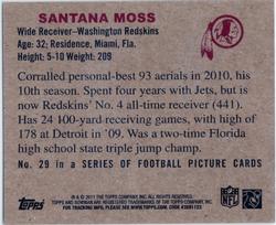 2011 Topps - 1950 Bowman #29 Santana Moss Back