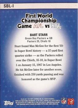 2011 Topps - Super Bowl Legends #SBL-I Bart Starr Back