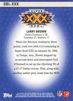 2011 Topps - Super Bowl Legends #SBL-XXX Larry Brown Back