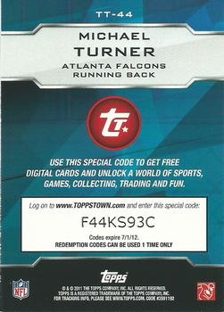 2011 Topps - ToppsTown #TT-44 Michael Turner Back
