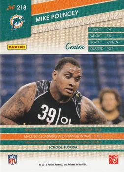 2011 Panini Threads #218 Mike Pouncey Back