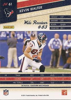 2011 Panini Threads #61 Kevin Walter Back