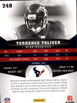 2011 Panini Gridiron Gear #249 Terrence Toliver Back