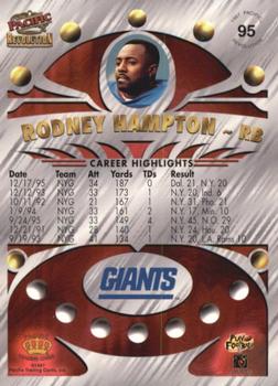 1997 Pacific Revolution - Copper #95 Rodney Hampton Back