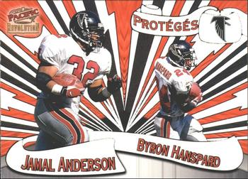 1997 Pacific Revolution - Proteges Silver #2 Jamal Anderson / Byron Hanspard Front