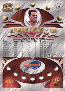 1997 Pacific Revolution - Silver #17 Andre Reed Back