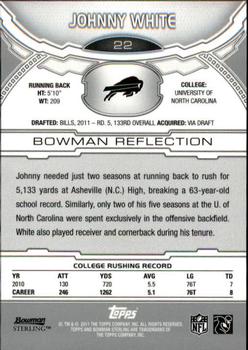 2011 Bowman Sterling #22 Johnny White Back
