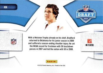 2010 Panini Prestige - NFL Draft #9 Sam Bradford  Back