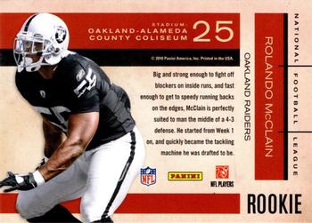 2010 Playoff Contenders - Rookie Roll Call #25 Rolando McClain  Back