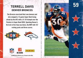 2010 Playoff Contenders - Super Bowl Ticket #59 Terrell Davis  Back