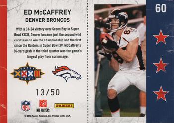 2010 Playoff Contenders - Super Bowl Ticket Black #60 Ed McCaffrey  Back