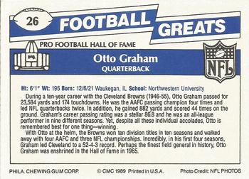 1989 Swell Greats #26 Otto Graham Back