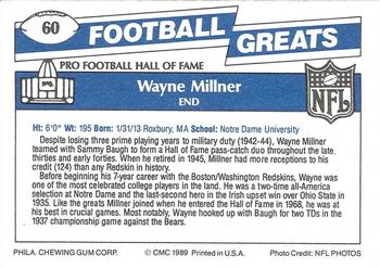 1989 Swell Greats #60 Wayne Millner Back
