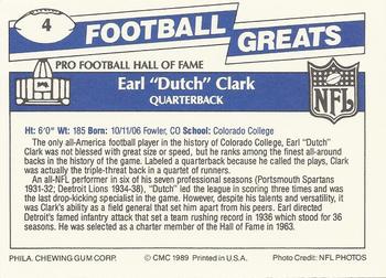 1989 Swell Greats #4 Earl Clark Back