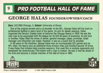 1990 Swell Greats #9 George Halas Back