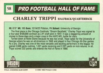 1990 Swell Greats #58 Charley Trippi Back