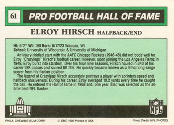 1990 Swell Greats #61 Elroy Hirsch Back