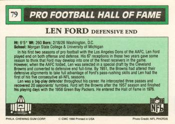 1990 Swell Greats #79 Len Ford Back