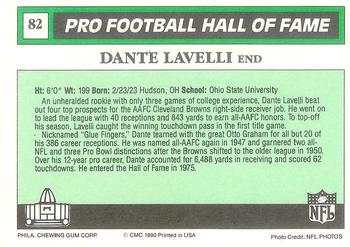 1990 Swell Greats #82 Dante Lavelli Back