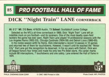 1990 Swell Greats #85 Dick Lane Back