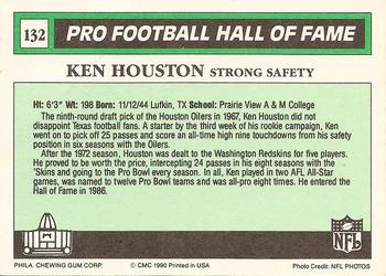 1990 Swell Greats #132 Ken Houston Back