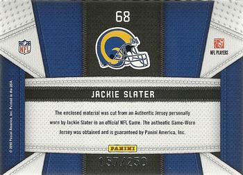 2010 Panini Certified - Fabric of the Game #68 Jackie Slater Back