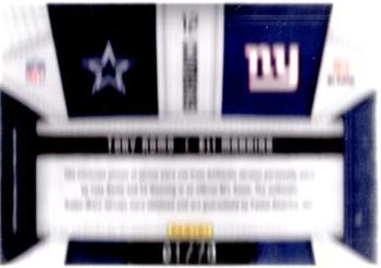 2010 Panini Certified - Fabric of the Game Combos #12 Tony Romo / Eli Manning  Back