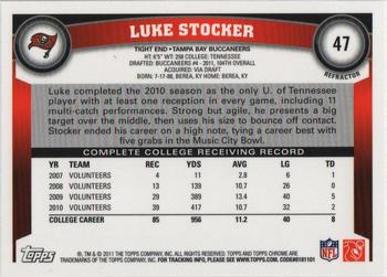 2011 Topps Chrome - Refractors #47 Luke Stocker  Back