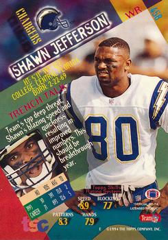 1994 Stadium Club - Members Only #458 Shawn Jefferson Back