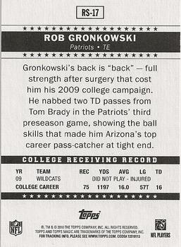 2010 Topps Magic - Rookie Stars #RS-17 Rob Gronkowski  Back