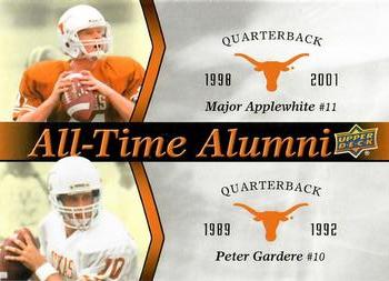 2011 Upper Deck University of Texas - All-Time Alumni Duos #ATAD-AG Major Applewhite / Peter Gardere Front