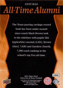2011 Upper Deck University of Texas - All-Time Alumni Trios #ATAT-BAG James Brown / Major Applewhite / Peter Gardere Back
