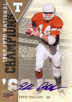 2011 Upper Deck University of Texas - National Champions Autographs #NC-EP Eddie Phillips Front