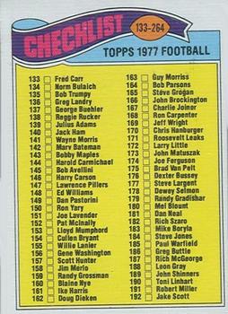 1977 Topps Mexican #256 Checklist 133-264 Front