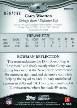 2010 Bowman Sterling - Refractors #30 Corey Wootton  Back