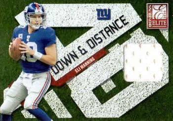 2010 Donruss Elite - Down and Distance Jerseys #23 Eli Manning Front