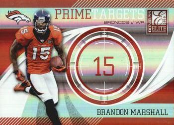 2010 Donruss Elite - Prime Targets Red #4 Brandon Marshall  Front