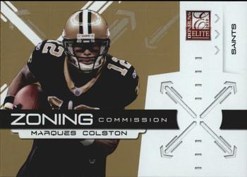 2010 Donruss Elite - Zoning Commission Gold #9 Marques Colston  Front