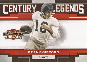 2010 Panini Threads - Century Legends #7 Frank Gifford  Front
