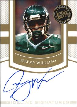 2010 Press Pass PE - Sideline Signatures Gold #SSJW2 Jeremy Williams  Front