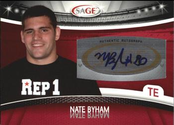2010 SAGE - Autographs Red #A-12 Nate Byham  Front