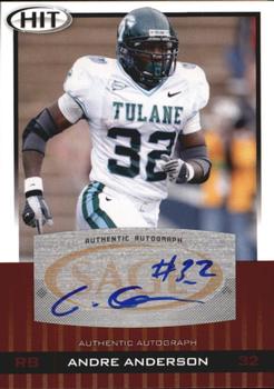 2010 SAGE HIT - Autographs #A33 Andre Anderson  Front