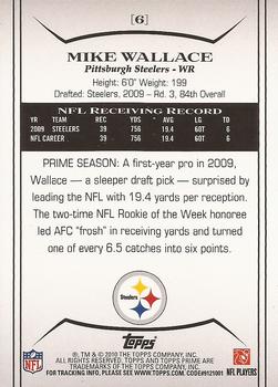 2010 Topps Prime - Retail #6 Mike Wallace  Back